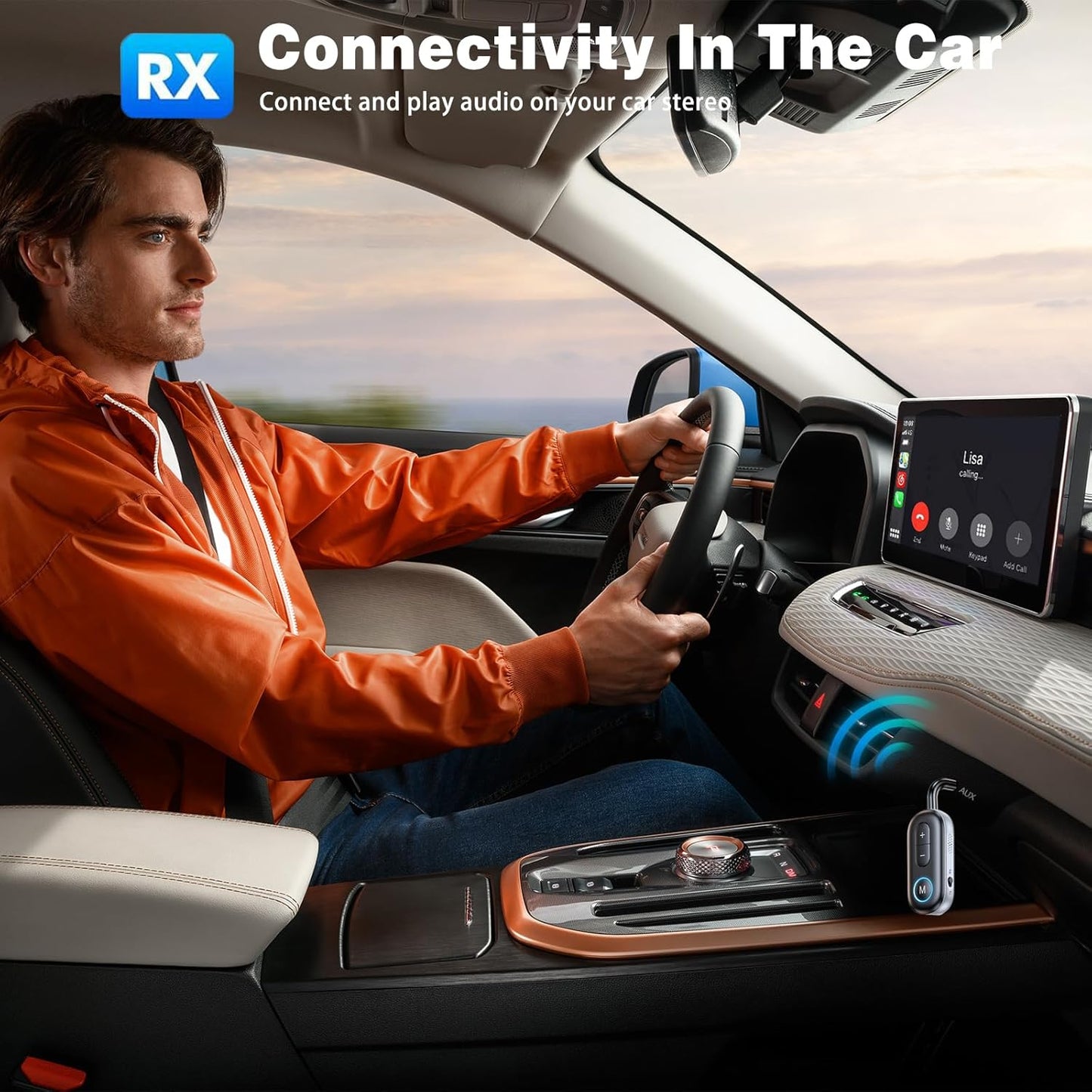 JOINUS Bluetooth Transmitter and Receiver for Headphones, 3.5mm Aux Adapter for TV, Car, and Home Stereo