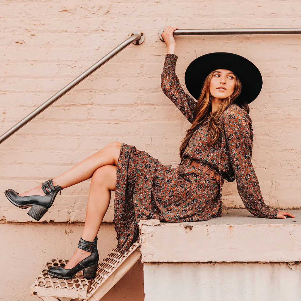 Terezia | Vintage Elegance Leren Hakken