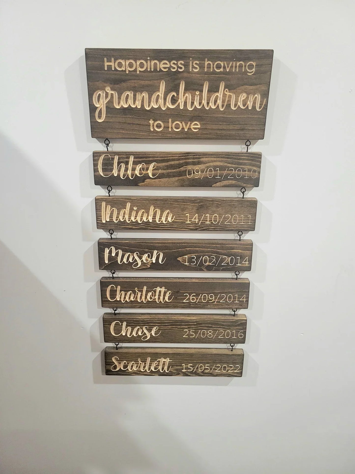 Gegraveerd Uithangbord voor Kleinkinderen - Gepersonaliseerd Familie Aandenken